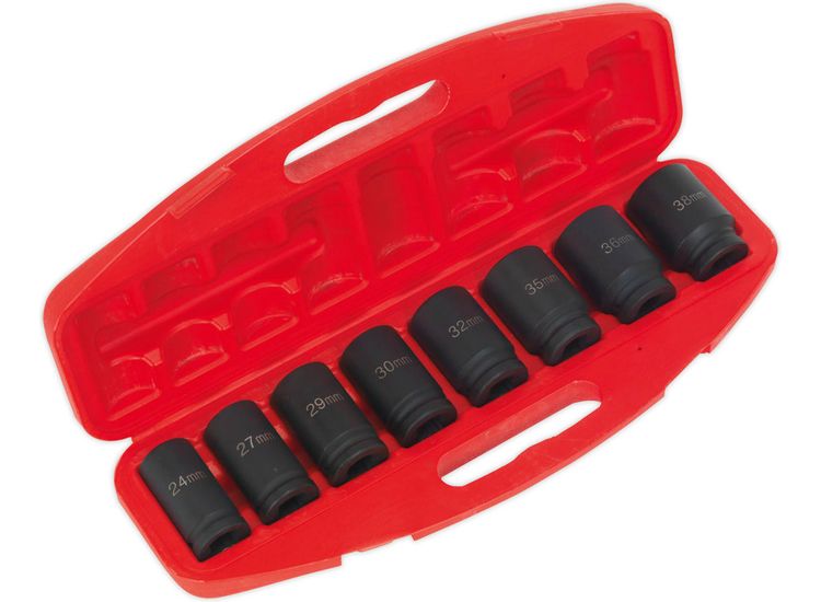 Sealey AK885 Impact Socket Set 8pc Deep 3/4"Sq Drive Metric