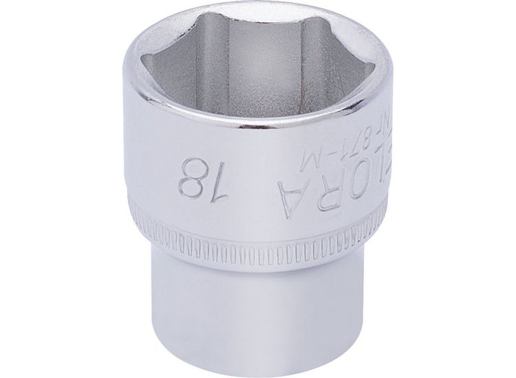 Elora 15235 18mm 3/8" Sq. Dr. Hexagon Socket