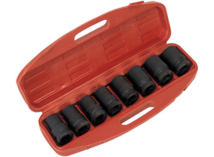 Sealey AK888M Impact Socket Set 8pc Deep 1"Sq Drive - Metric