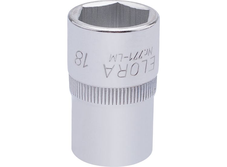 Elora 15307 18mm 1/2" Sq. Dr. Hexagon Socket