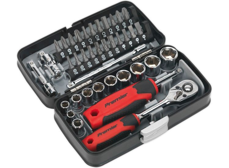 Sealey AK8945 Socket &amp; Bit Set 38pc 1/4"Sq Drive