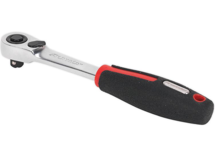 Sealey AK8980 Ratchet Wrench 1/4"Sq Drive Compact Head 72-Tooth Flip Reverse Platinum Series