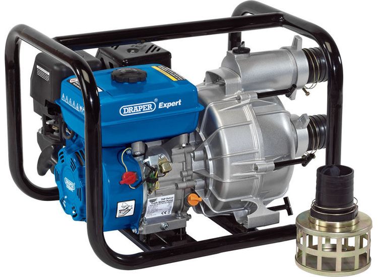 Draper 16128 750L/Min Petrol Trash Water Pump (7HP)