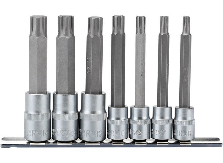 Draper 16346 3/8", 1/2" Sq. Dr. Ribe&amp;#174;. Socket Bit Set (7 Piece)