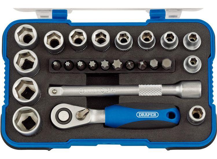 Draper 16354 1/4" Sq. Dr. Metric Socket Set (25 Piece)