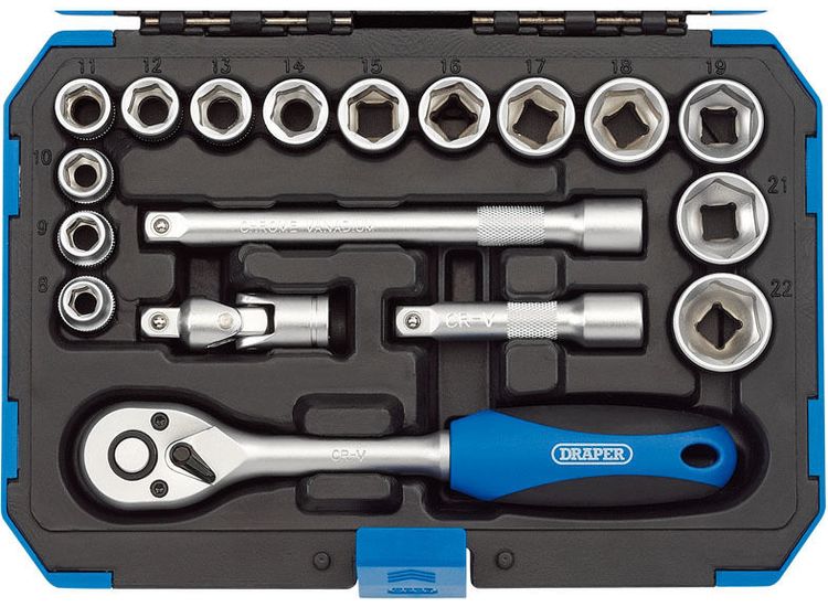 Draper 16359 3/8" Sq. Dr. Metric Socket Set (18 Piece)