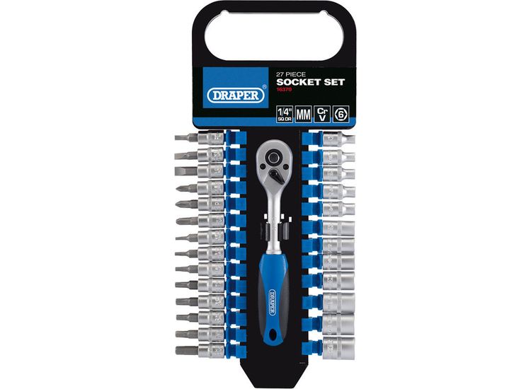 Draper 16370 1/4" Sq. Dr. Metric Socket Set (27 Piece)