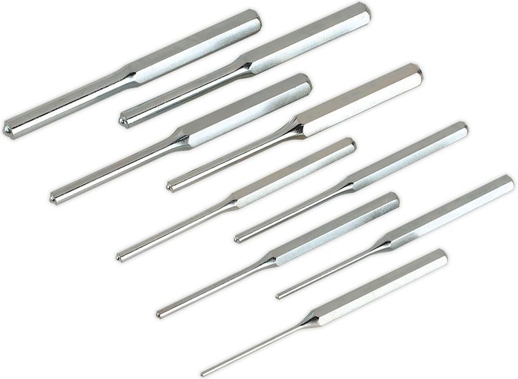 Sealey AK9109M Roll Pin Punch Set 9pc 3-12mm Metric