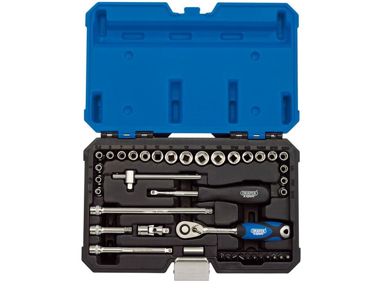 Draper 16445 1/4" Sq. Dr. Combined MM/AF Socket Set (40 Piece)