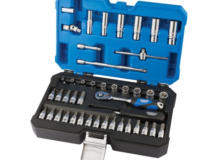 Draper 16446 1/4" Sq. Dr. Metric Socket Set (44 Piece)