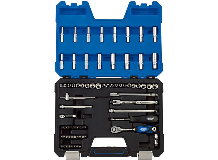 Draper 16448 1/4" Sq. Dr. MM/AF Combined Socket Set (75 Piece)
