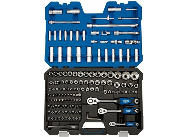 Draper 16461 1/4", 3/8" and 1/2" Sq. Dr. Metric Socket and Socket Bit Set (149 Piece)