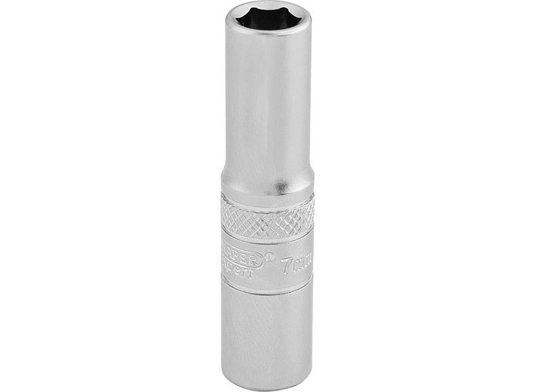 Draper 16527 1/4" Sq. Dr. 6 Point Deep Socket (7mm)