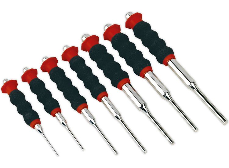 Sealey AK9131 Sheathed Parallel Pin Punch Set 7pc 2-8mm