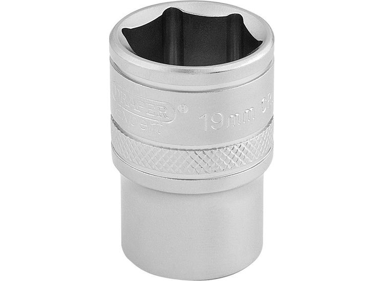 Draper 16609 1/2" Sq. Dr. 6 Point Metric Socket (19mm)