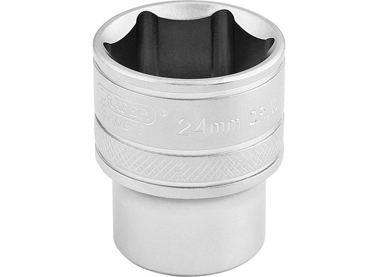 Draper 16615 1/2" Sq. Dr. 6 Point Metric Socket (24mm)