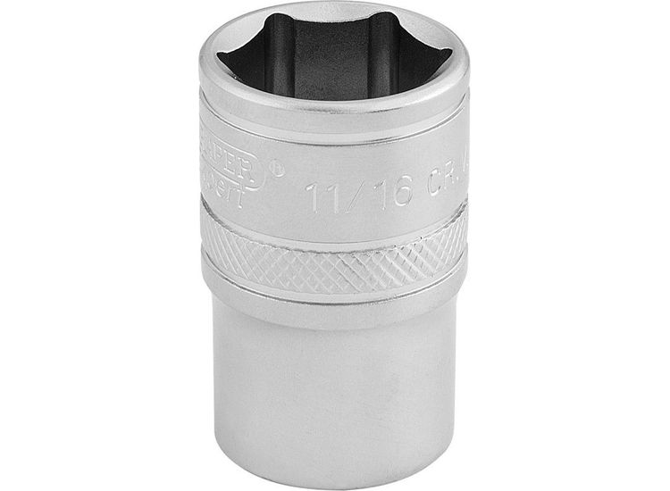 Draper 16630 1/2" Sq. Dr. 6 Point Imperial Socket (11/16")