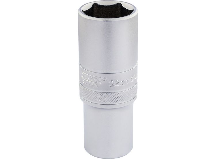 Draper 16654 1/2" Sq. Dr. 6 Point Metric Deep Socket (22mm)