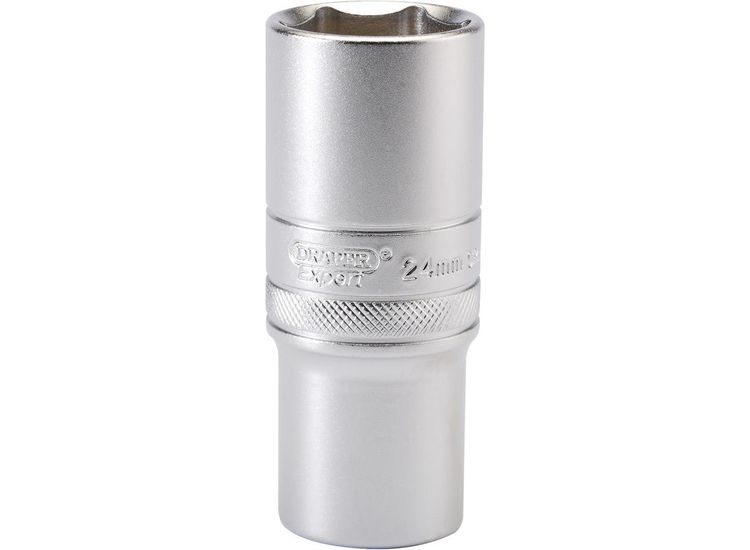 Draper 16655 1/2" Sq. Dr. 6 Point Metric Deep Socket (24mm)