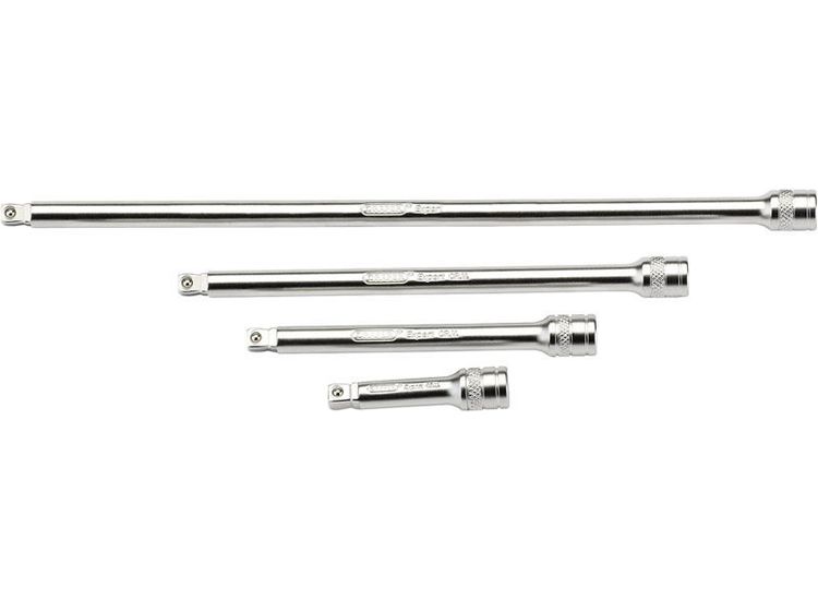 Draper 16766 1/4" Sq. Dr. Wobble Extension Bar Set (Satin Chrome) (4 Piece)