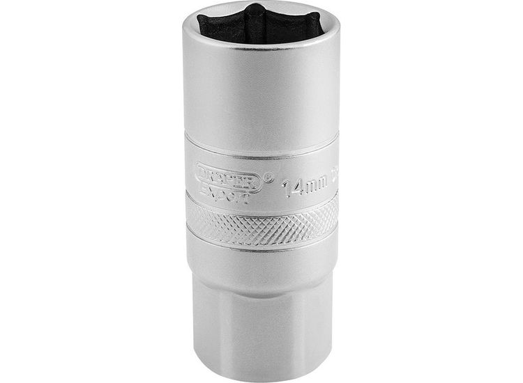 Draper 16783 1/2" Sq. Dr. 14mm Thread 6 Point Satin Chrome Spark Plug Socket (21mm Socket)