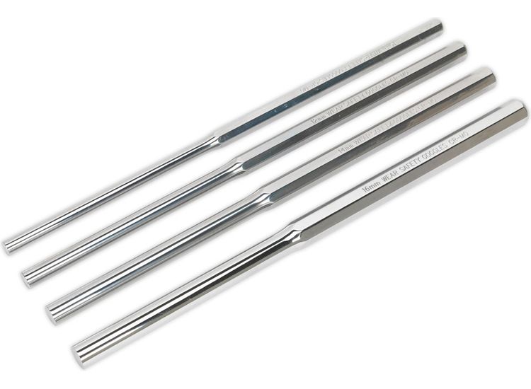 Sealey AK9147 Parallel Pin Punch Set 4pc Extra-Long