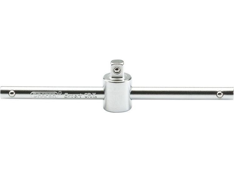 Draper 16786 1/4" Sq. Dr. Satin Chrome Sliding T Bar