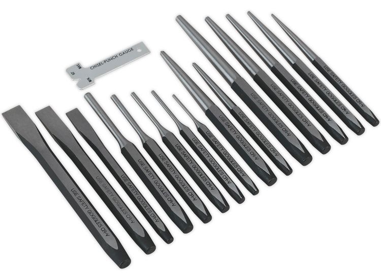 Sealey AK9216 Punch &amp; Chisel Set 16pc
