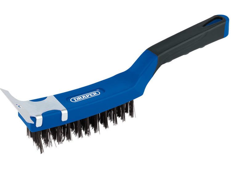 Draper 17182 Wire Scratch Brush with Scraper (285mm)