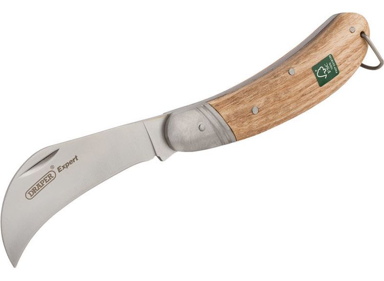 Draper 17558 Budding Knife with Oak Handle