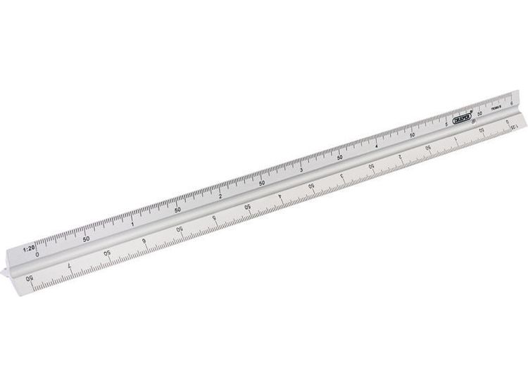Draper 17686 Aluminium Triangle Scale Rule (300mm)