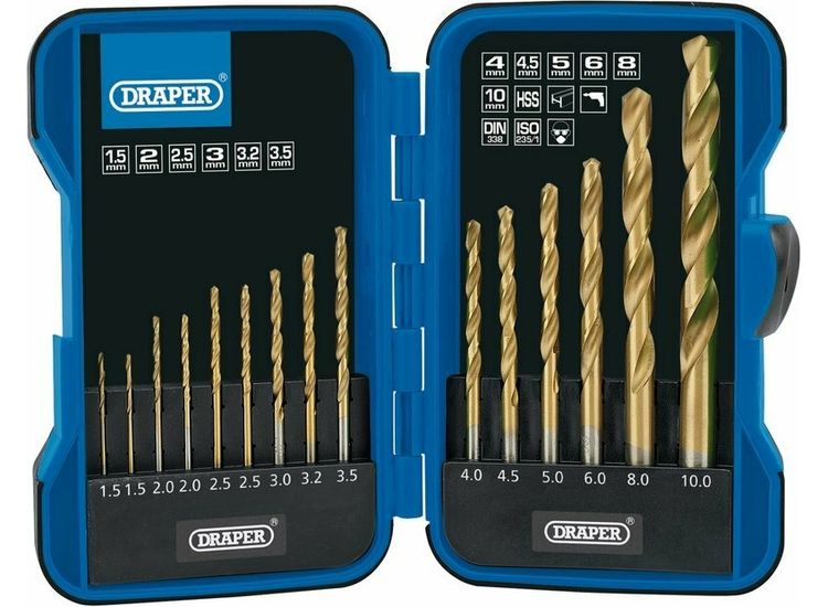 Draper 18549 Metric Titanium Nitride Coated Hss Drill Bit Set (15 Piece)
