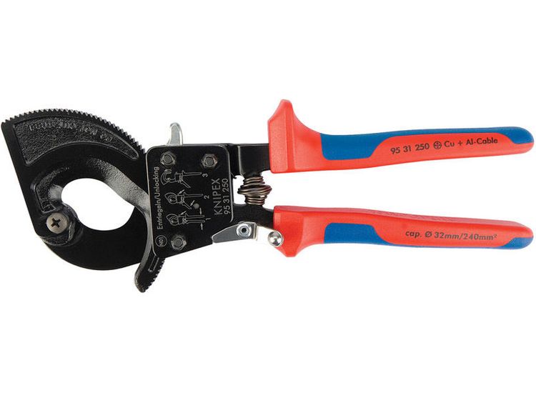 Draper 18555 Knipex 95 31 250 250mm Ratchet Action Cable Cutter