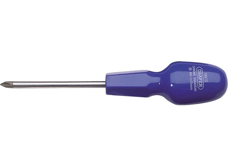 Draper 19504 No 1 x 75mm Cross Slot Cabinet Pattern Screwdriver (Sold Loose)