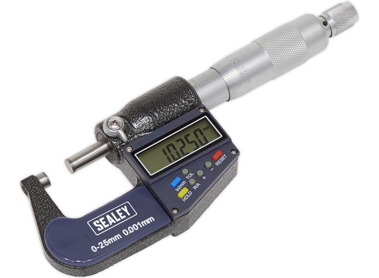 Sealey AK9635D Digital External Micrometer 0-25mm(0-1")