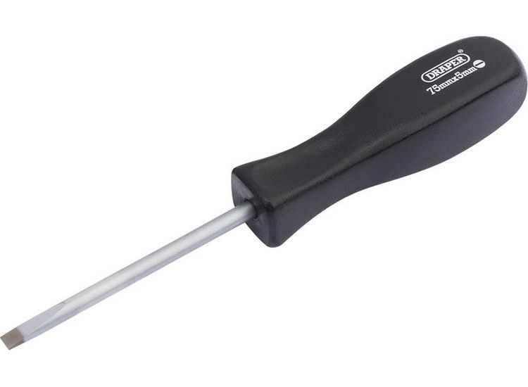 Draper 19527 Plain Slot Mechanics Screwdriver (5mm x 75mm)
