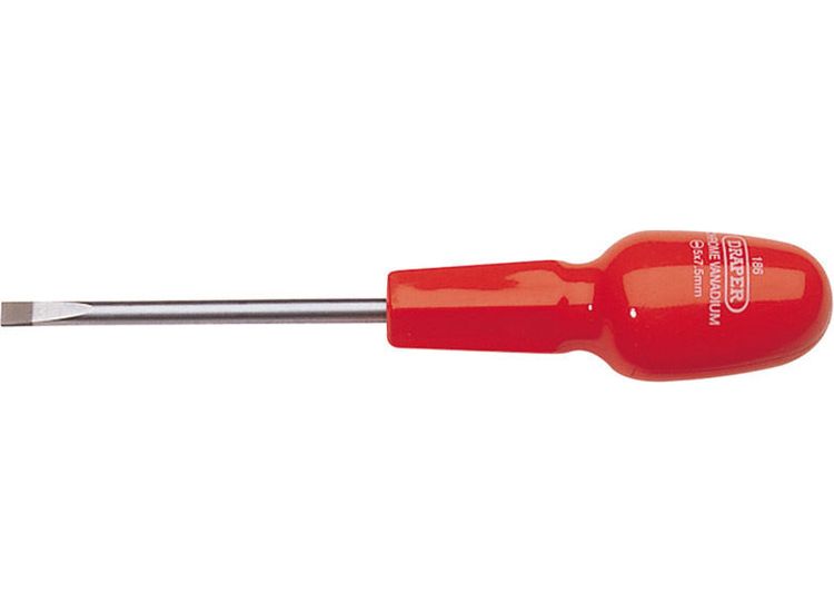 Draper 19830 5mm x 75mm Plain Slot Flared Tip Cabinet Pattern Screwdriver (Sold Loose)