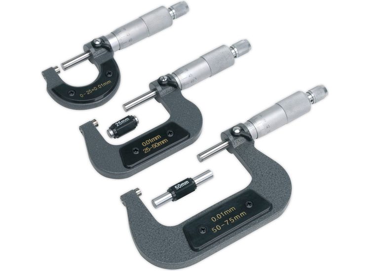 Sealey AK9651M Micrometer Set 3pc Metric