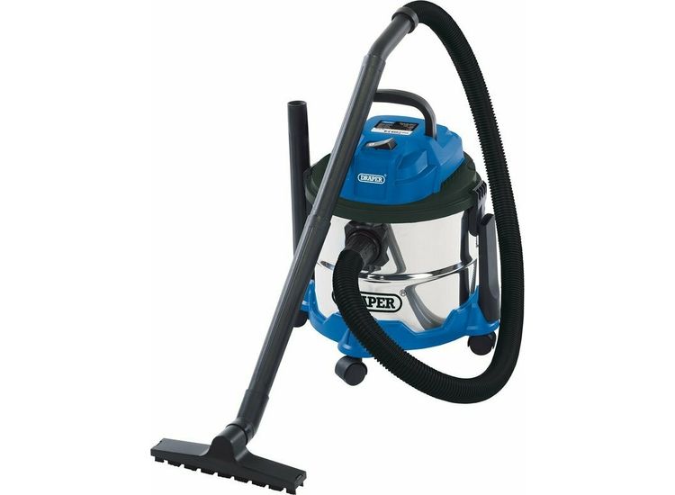 Draper 20514 15L Wet and Dry Vacuum Cleaner with Stainless Steel Tank (1250W)
