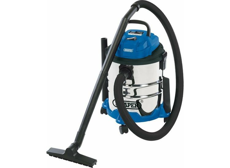 Draper 20515 20L Wet and Dry Vacuum Cleaner with Stainless Steel Tank (1250W)