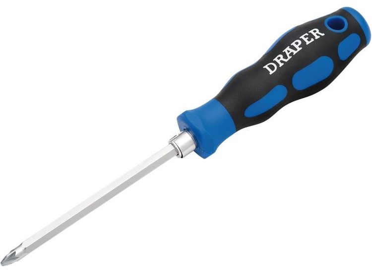 Draper 21009 2-in-1 Reversible Blade Soft Grip Screwdriver, SL6/PZ2 x 175mm