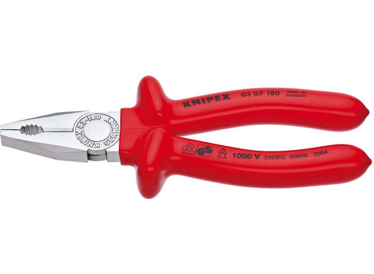 Draper 21452 Knipex 03 07 180 180mm Fully Insulated S Range Combination Pliers