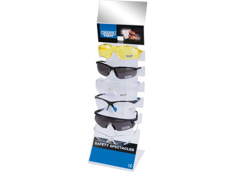 Draper 23341 Countertop Display of Six Safety Spectacles