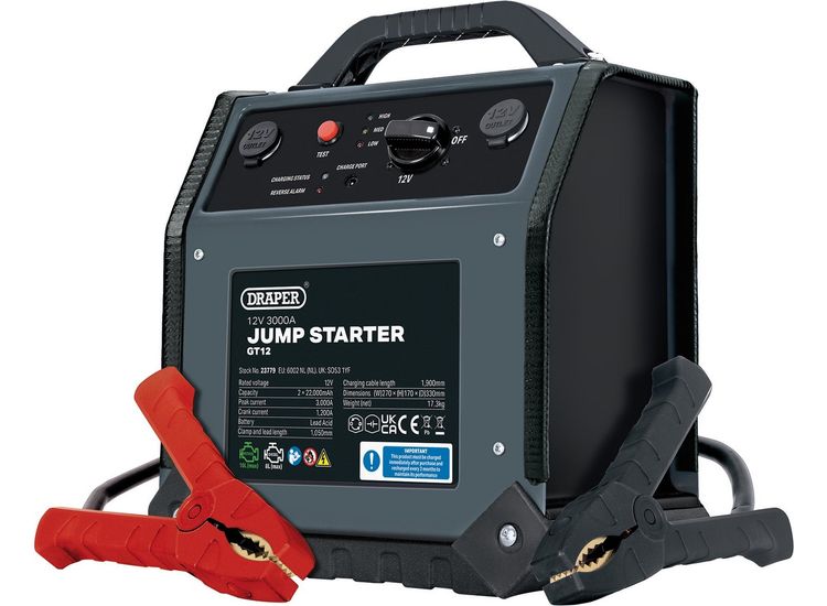 Draper 23779 12V Jump Starter, 3000A