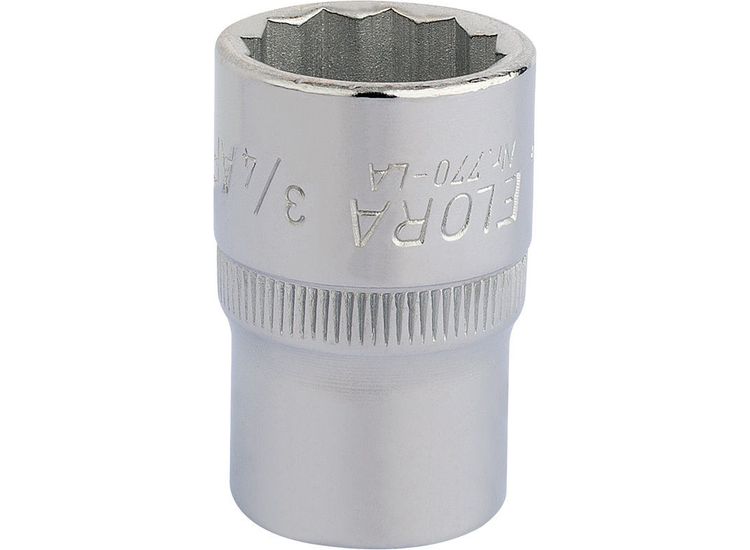 Elora 24418 3/4" 1/2" Sq. Dr. Bi-Hexagon Socket