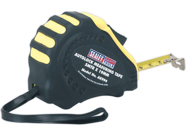 Sealey AK994 Autolock Measuring Tape 5m(16ft) x 19mm Metric/Imperial