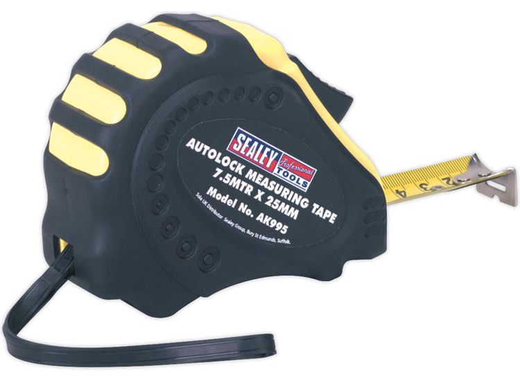 Sealey AK995 Autolock Measuring Tape 7.5m(25ft) x 25mm Metric/Imperial