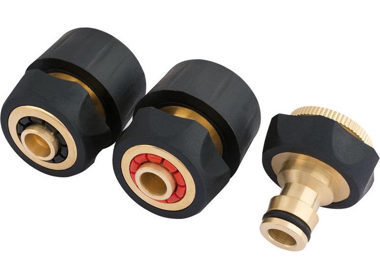 Draper 24529 Brass and Rubber Hose Connector Set (3 Piece)