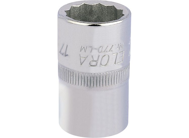 Elora 24624 17mm 1/2" Sq. Dr. Bi-Hexagon Socket