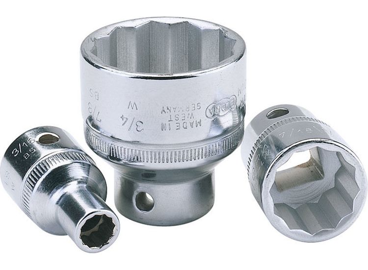 Elora 24864 9/16" 1/2" Sq. Dr. Whitworth Bi-Hexagon Socket